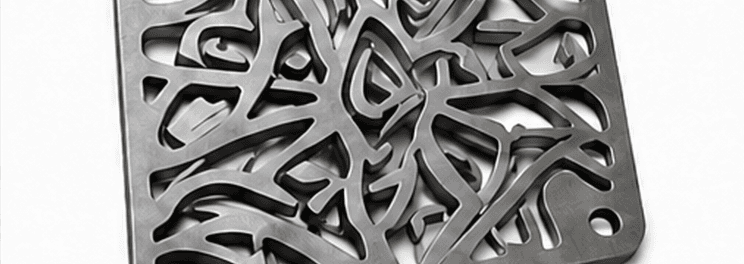 Metal technical nameplate with marking